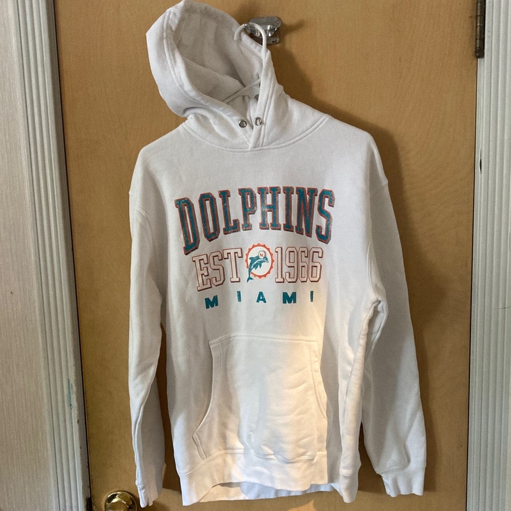 STARTER Miami Dolphins White Hoodie